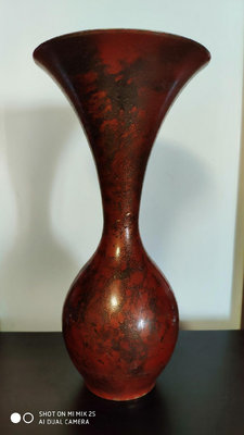 銅花瓶，日本回流，池坊花器，中古品，全品高度2