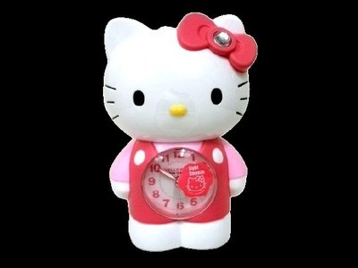 [裕明鐘錶] 三麗鷗 hello kitty 凱蒂貓 迷你版 站姿立體造型 貪睡+燈光 音樂鬧鐘~JM-E899-KT