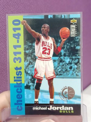 1995 UD Collectors Choice Players Club Checklist Michael Jordan 優質 老卡  (售出，勿下標）