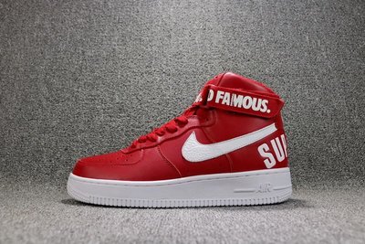 Nike Air Force 1 High QS 紅色 經典 皮革 中幫 休閒滑板鞋 男女鞋 698696-610