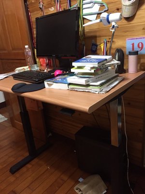 GL-160木紋色升降桌 無段式手動氣壓升降桌 升降桌 昇降桌 非 電動升降桌 非 艾格 非 密卡 Flexiwork