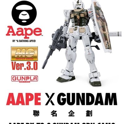 現貨台灣魂商店MG 1/100 AAPE RX-78-2 GRN-CAMO APE 聯名限定款| Yahoo