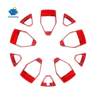 適用於鈴木 Jimny 2019 2020 2021 2022 輪轂輪胎邊緣裝飾蓋裝飾貼紙貼花外部配件, 紅色-飛馬汽車