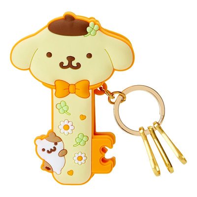 (現貨在台)日本正品Sanrio三麗鷗 鑰匙圈 掛飾 鑰匙吊飾 固定夾子 矽膠夾式鑰匙圈 掛飾 造型 布丁狗款