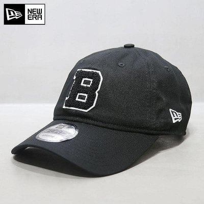 小Z代購#NewEra帽子2022秋冬新款雪尼爾貼布繡MLB棒球帽軟頂大標B字母黑色
