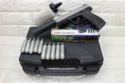 [01] KWC TAURUS PT24/7 手槍 CO2槍 刺客版 雙色 優惠組E ( 巴西金牛座BB槍BB彈玩具槍