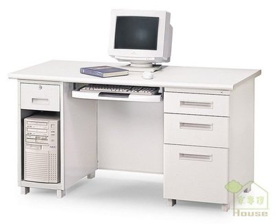 [ 家事達 ] OA-242-5 鋼製液晶白面電腦桌(140*70*74cm)  書桌 辦公桌