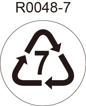 圓形貼紙 R0048-7 塑膠包裝容器貼紙 回收貼紙 塑膠食品容器貼紙 [ 飛盟廣告 設計印刷 ]