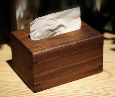 日本進口 好品質 木頭製實木 胡桃木 客廳面紙盒紙巾盒衛生紙盒送禮物禮品