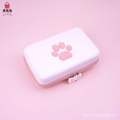 Geekshare Cat Paw 便攜包 - 白色, 用於 Nintendo Switch 和 OLED 和 Swit 收納包