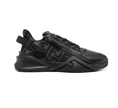 [全新真品代購-F/W22 新品!] FENDI FF LOGO細節 黑色 運動鞋 (FLOW)