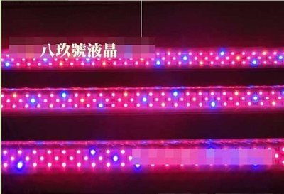 美觀耐用led 植物水族燈 4尺 全系列T8 全一體化燈管 紅藍白3:1:1排列，950元起，詳細價格在說明
