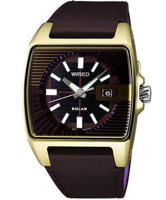 WIRED HYBRID 太陽能時尚腕錶(AUA006X1)-咖啡金/33mm V145-X013Q 出清驚喜價