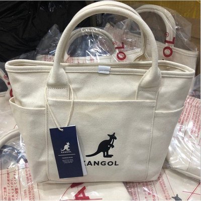 100％原廠韓國正品 KANGOL 韓版女生 帆布袋 斜挎包 大容量斜背書包 手提包 托特包 女款 包