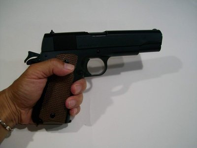 (生存遊戲6MM BB槍全民槍戰CS)M1911A1銀色科特COLT45手槍加重型空氣槍玩具槍