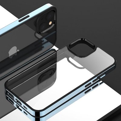 電鍍邊框防摔手機殼適用於iPhone 13 保護殼 12 Pro Max 透明殼 13ProMax i12 簡約壳  滿599免運