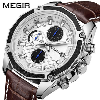 男士手錶 跨境專供美格爾MEGIR男士 手錶多功能爆款運動二類電商男手錶2015