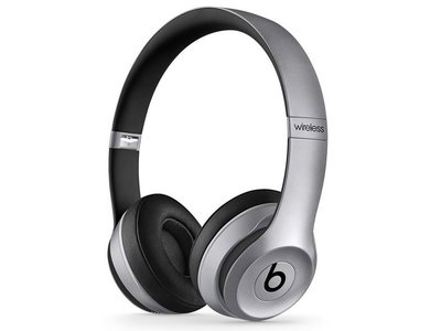 二手【Beats Solo2 Wireless可折式 無線耳罩式耳機】8成新銀灰色