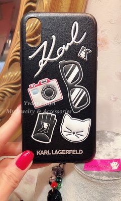 Yvonne MJA卡爾拉格菲爾德預購區 KARL LAGERFELD 卡爾貓老佛爺正版iphone X XS 手機殼