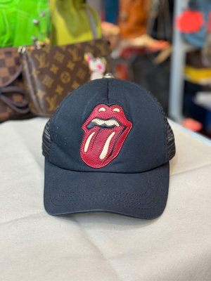 《當肯二手名品》CHROME HEARTS 限量款 滾石 Rolling Stones 黑色 卡車司機帽 網帽 ㊣