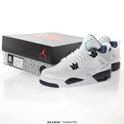 Nike Air Jordan 4 Retro“白藍”百搭氣墊低筒減震籃球鞋 314254-107 男女鞋