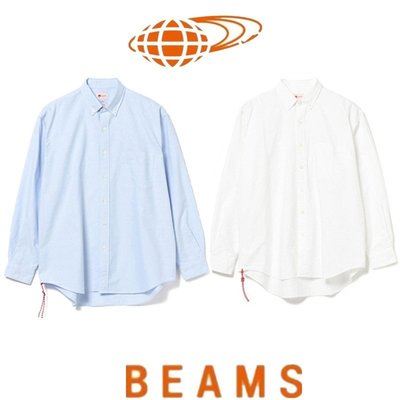 Koala海購 BEAMS JAPAN 日本制京都組紐日系寬松紅繩長袖襯衫 滿千免運
