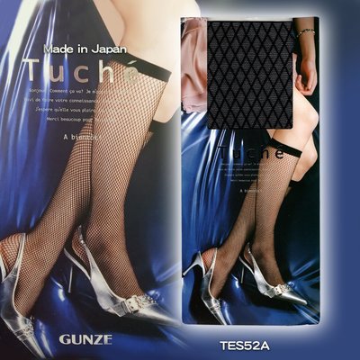 【e2life】☆ 出清款 ☆日本製 Gunze 郡是 小腿襪 及膝襪  網襪 # TES52A