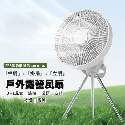 3D廣角送風 智能定時 自動關機 多功能風扇 桌面風扇/壁掛/露營風扇 循環扇 遙控 擺頭 小夜燈 附腳架 停電必備