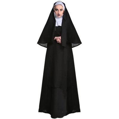 M-XL 萬圣節服修女服裝 制服牧師服 中東舞會表演出服（規格不同價格也不同）