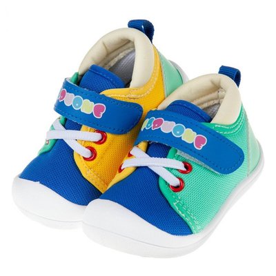 童鞋(13~15公分)TOPUONE藍綠黃撞色透氣寶寶學步鞋C9T531B