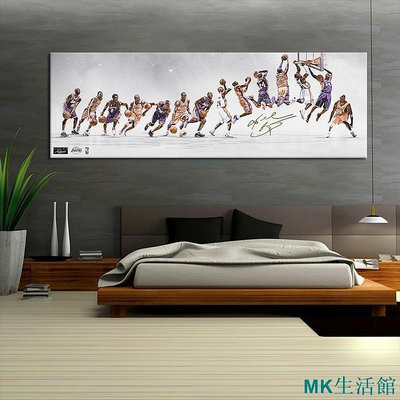 【精選好物】時尚壁畫 NBA 球星 Kobe 科比 高比 籃球運動球員 現代家居裝飾畫 實木相框畫  客廳臥室背景墻裝飾