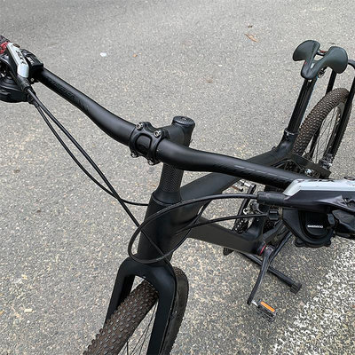 新品TOSEEK全碳纖維山地車自行車把直把燕把把橫把手J黑色亮光標