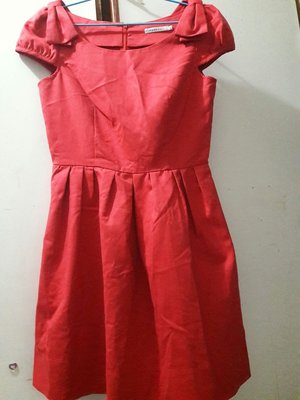 九成新epanour 紅色洋裝蝴蝶結洋裝夏天款喜氣款訂婚禮服款
