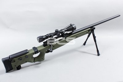 【BCS武器空間】綠色~WELL MB08 AW338 手拉空氣狙擊槍 A套餐(無腳架狙擊鏡)-WLAMB08GA