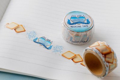 Ariel's Wish-日本北海道白色戀人Ishiya石屋製菓35週年紀念限定發售白巧克力餅乾鐵盒造型手帳紙膠帶-現貨