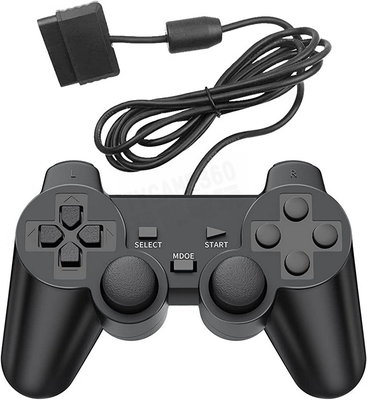 【二手商品】SONY PS2 PS1 PS 副廠 有線控制器 手把 把手 搖桿 黑色【台中恐龍電玩】