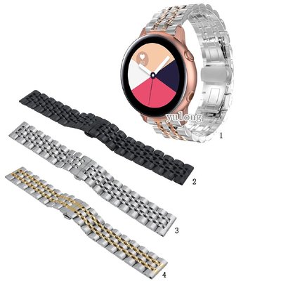 帶有蝴蝶扣的不銹鋼錶帶, 適用於 Samsung Galaxy Watch Active 2