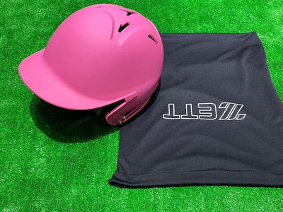 棒球世界全新ZETT棒壘球用認證打擊頭盔特價消光霧粉紅色