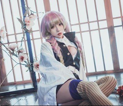 【動漫次元】鬼滅之刃cos甘露寺蜜璃 戀柱和風制服鬼殺隊 cos服裝cosplay假髮假毛配件