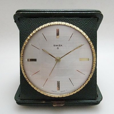 【timekeeper】  70年代瑞士製Swiza八日七石旅行機械鬧鐘(大型)(免運)