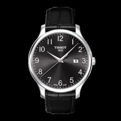 Tissot 天梭俊雅系列皮帶石英男腕錶 T0636101605200