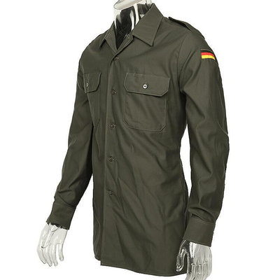 眾信優品 德軍德國軍版公發原品戶外灰綠作戰襯衫襯衣運動T恤長袖只有3號 ZS1518