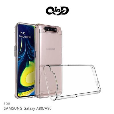 --庫米--QinD SAMSUNG Galaxy A80/A90 雙料保護套 透明殼 硬殼