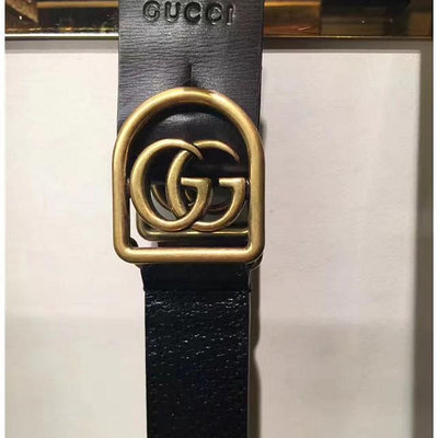 專櫃正品 Gucci 皮帶 18年  2.5cm寬 雙G 腰帶 495128 現貨