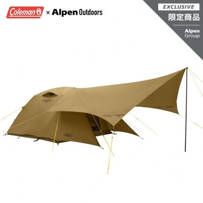 下殺 露營 帳篷日本倉 Coleman x Alpen Outdoor  暗金色 穹頂帳 含天幕 含地墊 圓頂帳