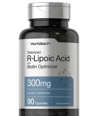 美國 Horbäach R Lipoic Acid R硫辛酸  300毫克90