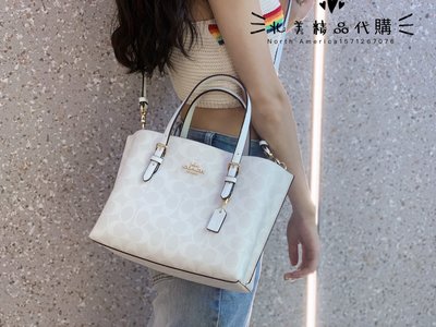 北美精品代購 Coach 4250 Mollie Tote 25 托特包 單肩斜挎包 中間有拉鍊隔層附購證