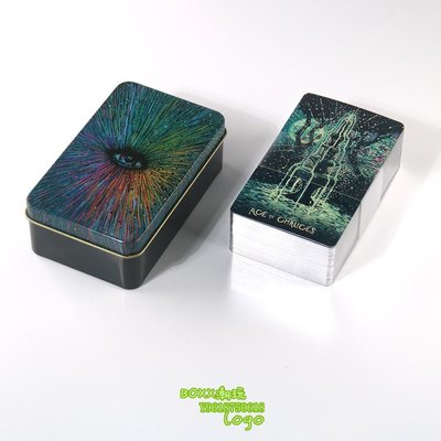 BOXx潮玩~鐵盒英文棱鏡第六版塔羅牌 Prisma Visions Tarot Card 桌游卡牌