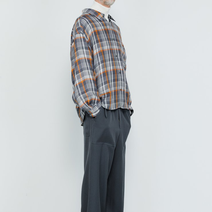 近全新Graphpaper TENCEL CHECK REGULAR COLLAR BIG SLEEVE SHIRT