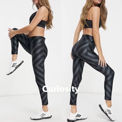 【Curiosity】adidas 斜條紋緊身長褲緊身褲 Leggings 歐規XS/S $1980↘$1099免運